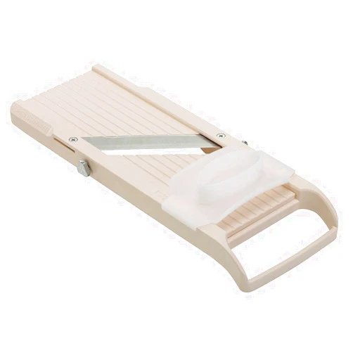 Benriner Super Standard Madoline Slicer, with with 4 Japanese Stainless Steel Blades, Almond
