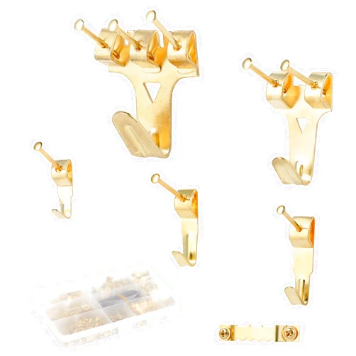 Q.Z.Art 230 Pack Picture Wall Hangers Kit - Reusable Picture Hanging Hooks Heavy Duty Nails for Clock, Office Pictures, Home Decoration with Transparent Storage Box