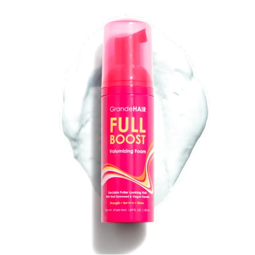 Grande Cosmetics Volumizing Hair Foam For Instant Volume, Body & Fuller Looking Hair, Hair Mousse for Curly Hair, Defines Curls, Non-sticky