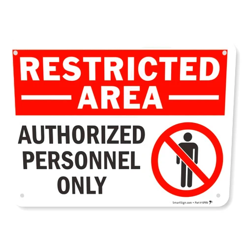 SmartSign Plastic Sign, Legend 