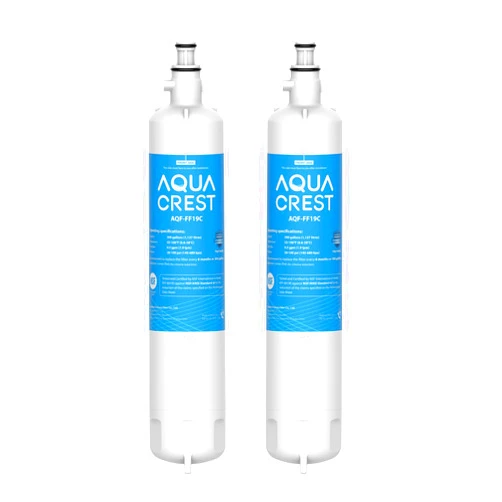 AQUA CREST AQF-FF19C Replacement for GE® RPWFE®, RPWF (with CHIP) Refrigerator Water Filter, Compatible with GYE22HMKES, GYS22GMNES, GYE22HBLTS, DFE28JSKSS, GFE28HMHES, GNE29GYNFS, 2 Filters