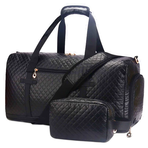 RHCPFOVR Travel Duffel Bags for Women - Weekender Bag with Toiletry Bag Overnight Bag for Women with Shoe Compartment Carry On Gym Bag with Wet Pocket Business Trips Sports Hospital Bags