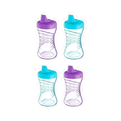 NUK Fun Grips Hard Spout Sippy Cup 10 oz. | Easy to Hold BPA Free Spill Proof Toddler Cup 4pk