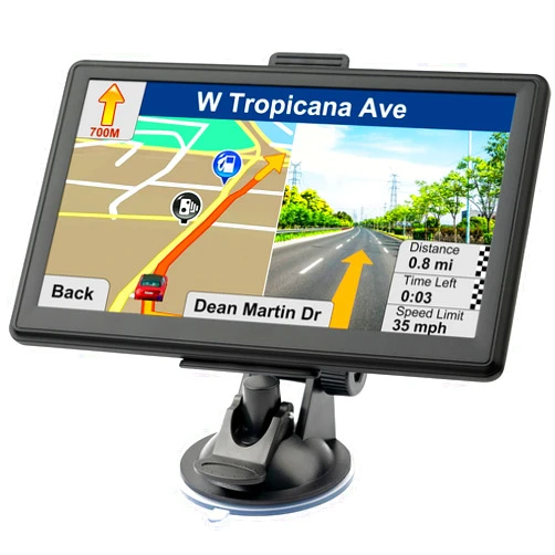 Liontru GPS Navigator for Car with Lastest 2024 Map, Free Lifetime Update, Car GPS Navigation System for Truck Commercial Drivers, Support Postcode POI Search, Voice Guidance, Speedcam Speedlimit Alerts, FM