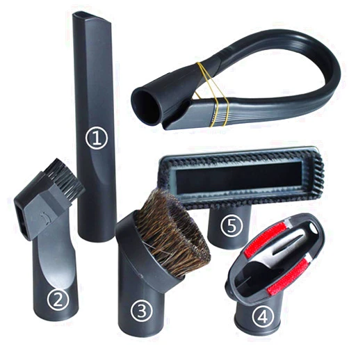 GIBTOOL Vacuum Attachments 32mm (1 1/4 inch) Vacuum Accessories Brush Flexible Crevice Kit for Shop Vac Attachments 1 1/4 1 3/8,7 Packs