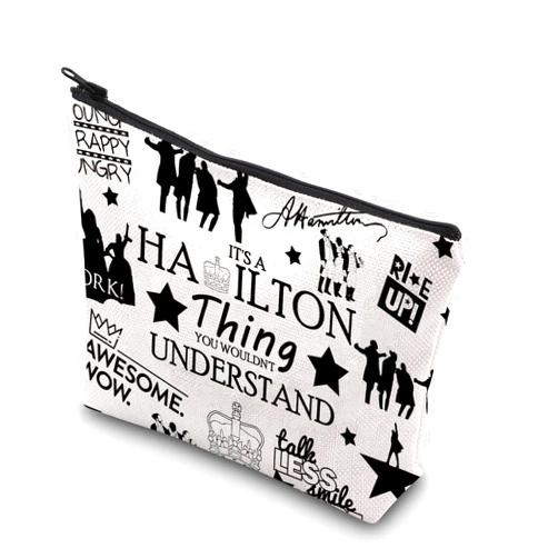 TSOTMO Musical Makeup Bag Musical Quote Cosmetic Bag Musical Inspired Gift For Women Musical Gift