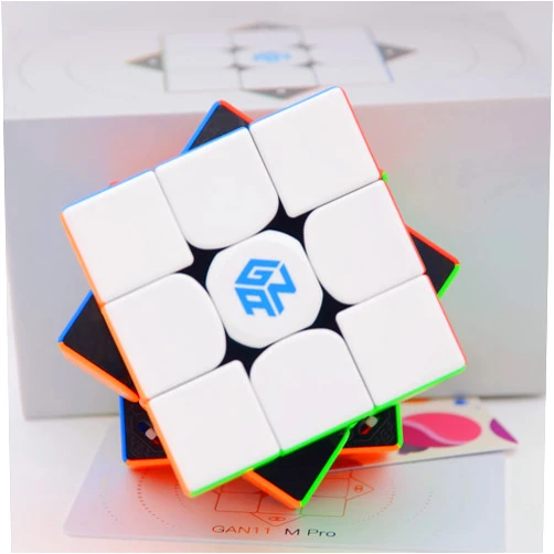 Bukefuno GAN 11 M Pro 3x3 Magnetic Speed Magic Cube stickerless GAN11M Pro 3x3x3 Puzzle Magic Cube(GAN11 M Pro Black Frosted Kernel Version)