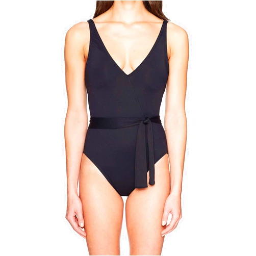 La Blanca Women's standard Island Goddess V-front Robe Tie One Piece Swimsuit