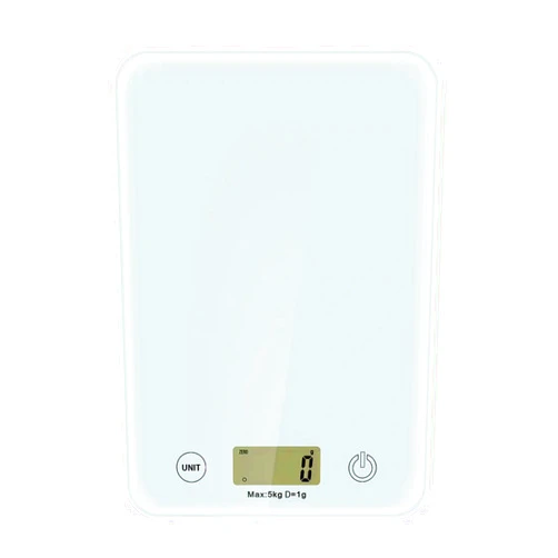 Vresqi Kitchen Food Scale, 11lb/5Kg Digital Kitchen Scale for Food Ounces Grams Cooking Baking, 1g/0.1oz Precise Graduation, Waterproof Tempered Glass,CR2032 Battery Included