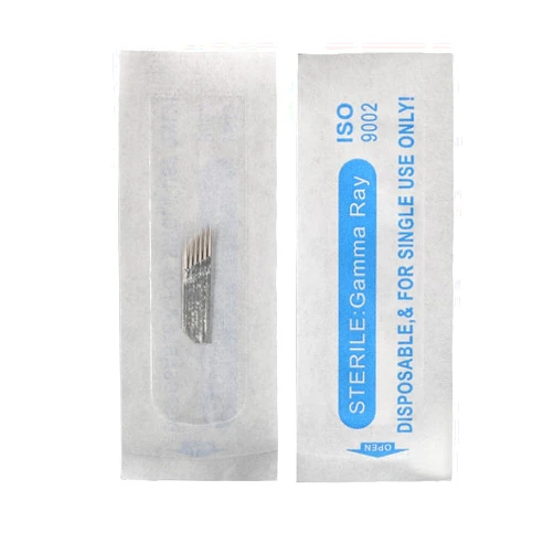 IFERO 50/100pcs Microblading Needles 3 Rrows 18 Pins Blades Tattoo Needles for Permanent Microblading Embroidery Pen (100pcs/Set)