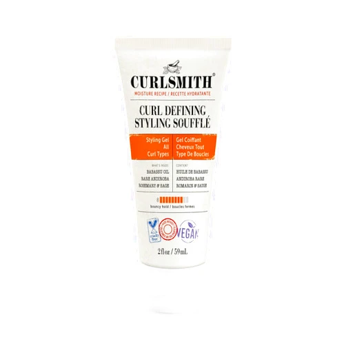 CURLSMITH - Curl Defining Styling Soufflé - Vegan Medium Hold Styling Gel for Wavy, Curly and Coily Hair (2oz) Trial or Travel Size
