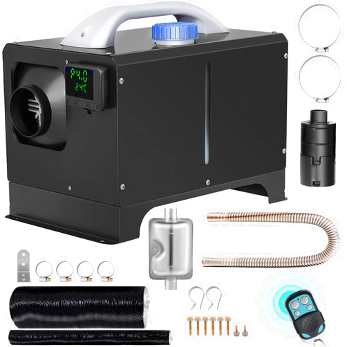 VEVOR Diesel Air Heater 8KW, All in One 12V Truck Heater, Parking Heater with Black LCD, Remote Control, Fast Heating Diesel Heater for RV Truck, Boat, Bus, Car Trailer, Motorhomes