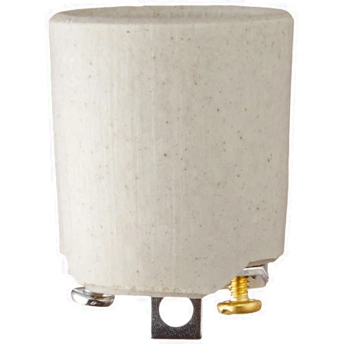 Leviton 3152-F 1-Circuit 1-Piece Keyless Lamp Holder, 660 W, Incandescent, Medium, White