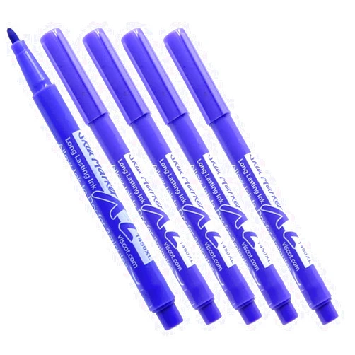 Generic Viscot Resistant Ink Markers- 5 Count- Skin Marker- Latex Free, Designed for Marking Piercing and Tattoo Sites