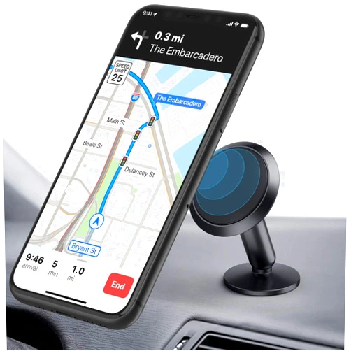ORIbox Magnetic Car Phone Holder for iPhone and All Smartphones, 360 Free Rotation, Safe Driving View, Strong Stick Force