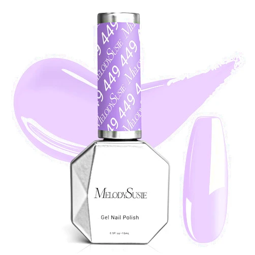 MelodySusie 15ML Gel Nail Polish, Lavender Purple Color Nails Soak Off UV LED Light Purple Gel Polish Gift for Women Nail Art Manicure Salon DIY Nail Design Decoration at Home-449