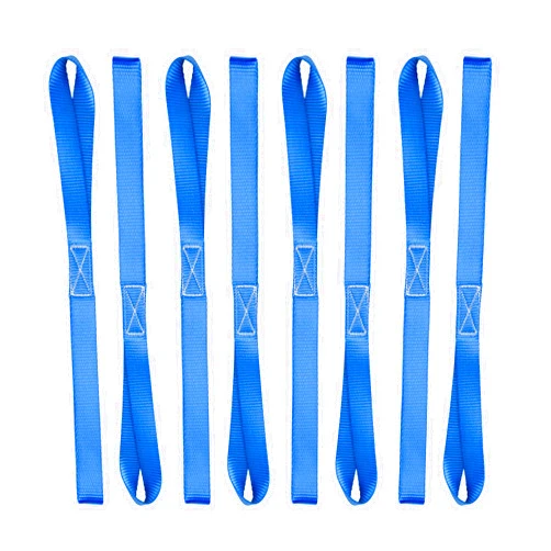 Cartman Soft Loop Tie-Down Straps in Blue Color, 8pk x 18in, 3600lbs