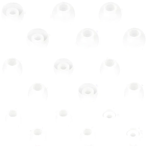 Earbudz 10 Pairs Small Silicone Replacement Earbud Ear Tips (Clear)
