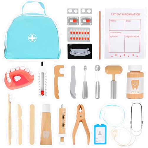 ZJEFUNS Doctor Kit for Toddlers 25 Pcs Kids Doctor Pretend Playset Medical Kit Toy with Medical Bag and Toy Stethoscope Role Play Toys for 3 4 5 6 7 8 Years Old Girls and Boys Gifts.