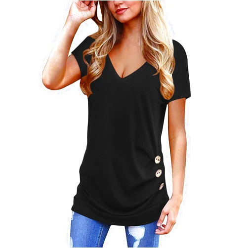 Yincro Womens Short Sleeve Tunic Tops Summer Casual Crewneck Tshirt Blouses