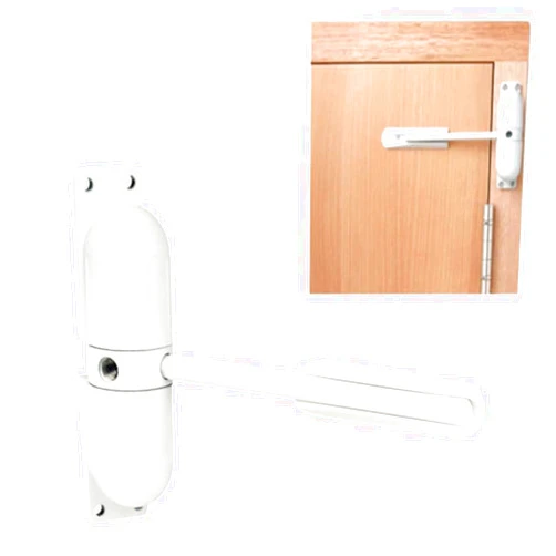 GOOKYO Door Closer Automatic Safety Spring Door Closer – Easy to Install to Convert Hinged Doors to Self-Closing– White