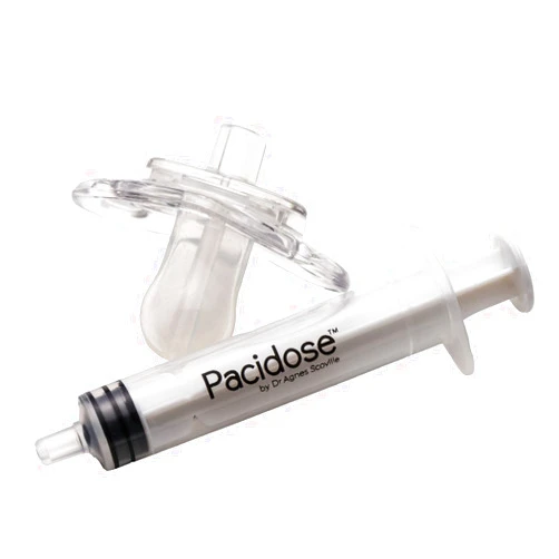 Pacidose Pacifier Liquid Medicine Dispenser with Oral Syringe | Newborn Baby | 0-6 Months