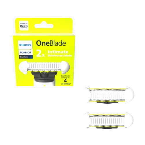 Norelco Philips Norelco OneBlade Skin Protect Replacement Blade, for OneBlade Electric Shaver and Trimmer, Durable Stainless Steel, Trim and Shave with Extra Skin Protection, 2 Count, QP229/80