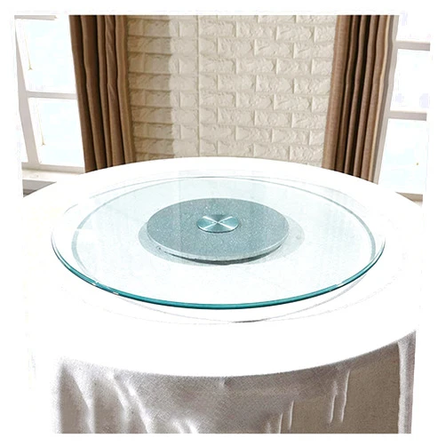 YZJYB Glass Lazy Susan Turntable for Dining Table,70cm-100cm (27inch-39inch) Large Rotating Tray,Spinning Serving Plate for Family Dinner,Birthday Party