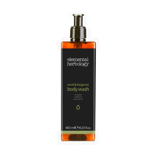Elemental Herbology Neroli & Bergamot Body Wash – Luxury Spa Body Wash, Hydrating & Balancing Shower Gel, Vegan, Sulfate-Free