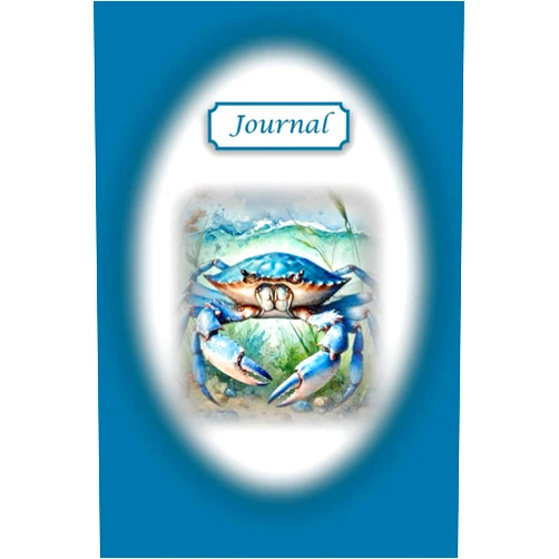 CQ Publishing House Maryland Blue Crab Writing Journal: 100 Blank Lined Pages | 6x9 inches | Personalized First Page | Beautiful Crab Gift