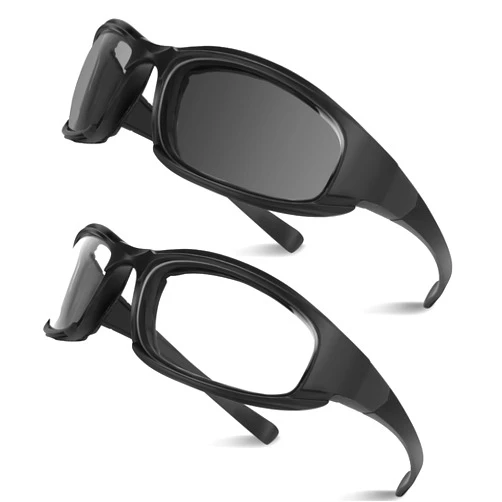 Jeemeele Motorcycle Riding Glasses Motorcycle Goggles Padding Goggles Motorcycle Sunglasses UV Protection Dustproof Windproof