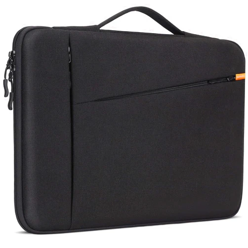 DOMISO 14 inch Laptop Sleeve Case Water-Resistant Computer Cover Bag with Extendable Handle for HP, Dell, Asus Notebook,Black