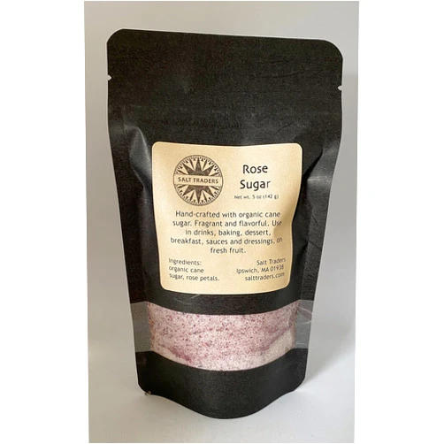 Didi davis food Salt Traders Rose Flavored Cane Sugar - 5 oz Rice Paper Zip Bag