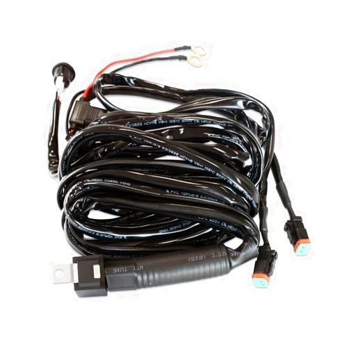 Handster Automotive Wring Harness with 30A Fuse, 12V 40A Relay, 2 Pin DT Connectors and Switch Kit for Motorcycle Off road Truck Machinery and Marine LED Work Light Bar