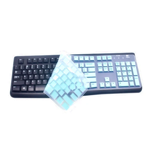 Yuomik Silicone Keyboard Skin Cover Protector Compatible for Logitech K120 & MK120 Full-Size Wired Keyboard, MK120 & K120 Keyboard Protective Accessories (Mint)