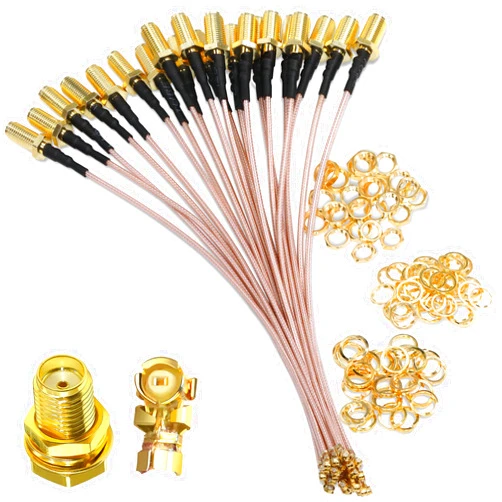TUOLNK IPX MHF1 to SMA Cable,SMA Female to U.FL IPX RG178 for GPS Module Mini PCI UFL to SMA WiFi Antenna Extension Cable 4inch (10cm) 5pcs