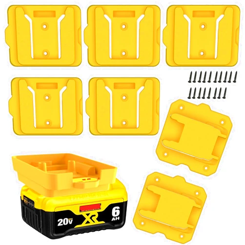 SZWJT-LV 10pcs Battery Holders Mount for De-walt 20V/12V Battery,10pcs Tool Holders for De-walt 20V Battery Drill & 18V Milwaukee Battery Drill