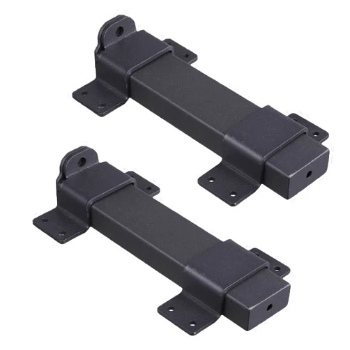 KSWLOR 2pcs Slide Gate Latch,Heavy Duty Latch Lock with Padlock Hole, Suitable for Wooden Fences,Barn Door Lock,Outdoor Latch,Fence Gate,Courtyard,Shed Lock,Cottages, Cabinet,Matte Black