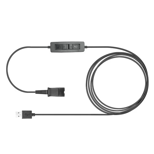 Callez QD headset USB Adapter Cable Compatible with Plantronics QD (Quick Disconnect) Wired Headset to USB Plug with In-line Volume Mute Controls, Works for Computer Laptop PC Mac UC Skype Lync Softphone