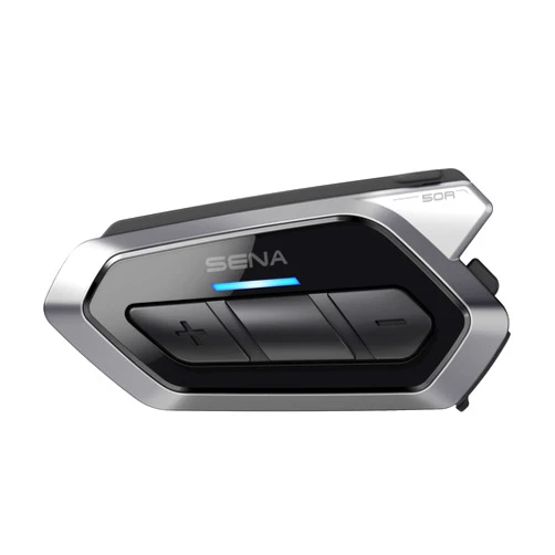 Sena 50R 3-Button Motorcycle Bluetooth Headset w/Sound by Harman Kardon Integrated Mesh Intercom System Premium Microphone & Speakers
