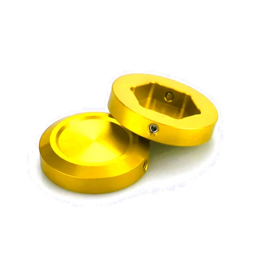 TXF987 Motorcycle Front Fork Suspension Top Cover Cap CNC Aluminum Accessories Compatible with Ninja 250 400 2017 2018 2019 2020 (Color : Gold)