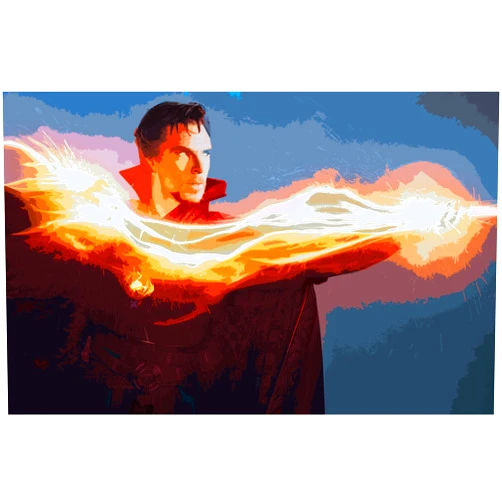Generic Dr Strange Illustration - Marvel Avengers Superhero Pop Art Poster Print (11x17 inches)