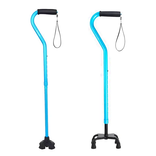BeneCane Walking Cane Adjustable Cane Small Quad Cane with Offset Soft Cushioned Handle Lightweight Comfortable Extra Stability Base for Men Women and Seniors