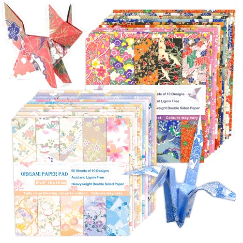 Qianshan Origami Paper Kit 100 Sheets 6 Inch Square Double Sided Color 20 Vivid Colors for Hand Crafts Origami Paper Arts Creativity.Japanese Style