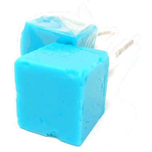 Espeez Hard Candy Cube Lollipop Suckers: Individually Wrapped Flavored Sucker Pack by Espeez - Old Fashioned Square Party Pops in Bulk - Cotton Candy, 24 Count