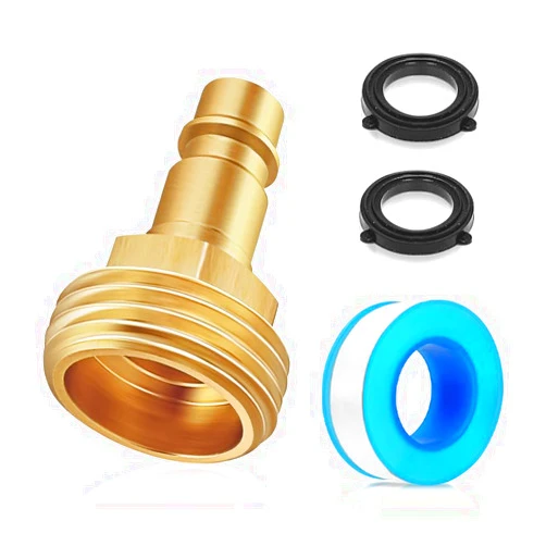 Langina RV Spary Port Quick Connect, Lead-Free Brass RV Quick Connector Hose Adapter, 1/2