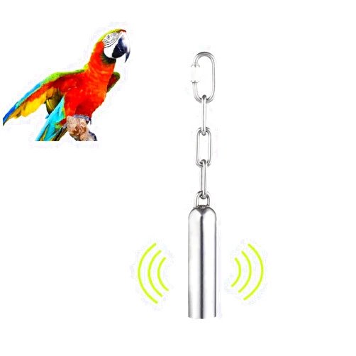 Petall Bird Stainless Steel Bell Sweet Sound Hanging Bell - Toy Gift Bell for Parrots,African Greys,Macaws,Cockatiels,Squirrel,Pigeon,Lovebird …