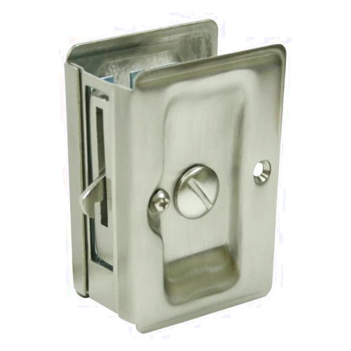 Deltana SDLA325U26D Satin Chrome HD Pocket Locks Adjustable 3 1/4 x 2 1/4 inch Privacy