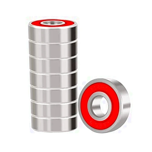 Hooceen Bearings for Skateboards, Longboards, Inline Skates, Roller Skates, Spinners, Double Shielded,8x22x7 Miniature Ball Bearings, 608, ABEC-9(Pack of 8)