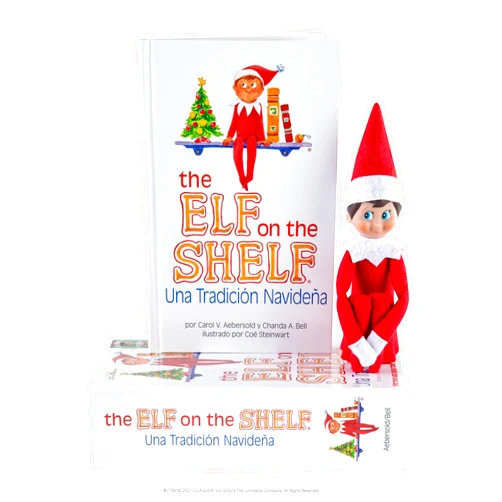 The Elf on the Shelf The The Elf on the Shelf UNA TradiciÃn NavideÃa Spanish Language Book & Blue-Eyed Boy Scout Elf